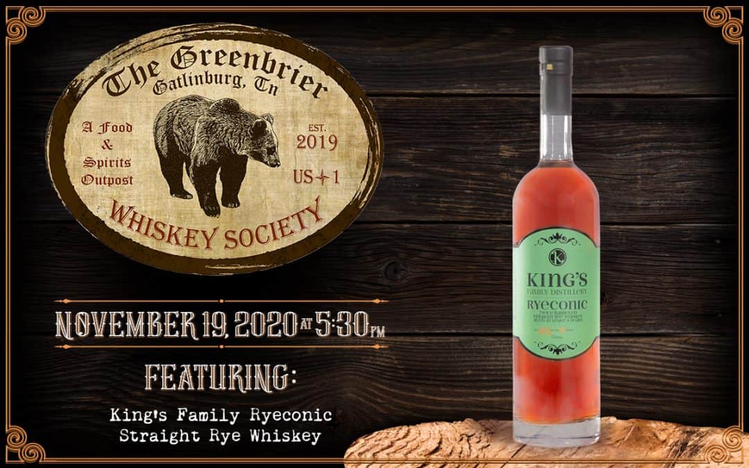 Greenbrier Whiskey Society Event on November 19