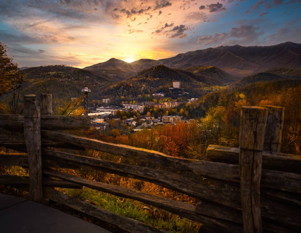 smoky mountains in the fall gatlinburg scenic overlook